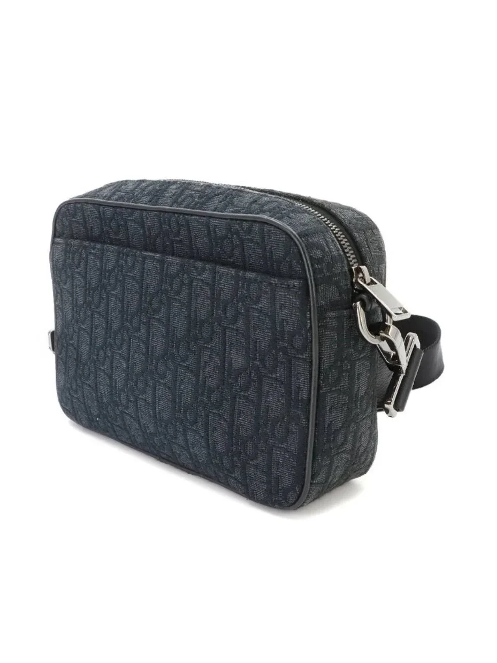 Dior Oblique Safari Shoulder Bag Canvas Leather Black